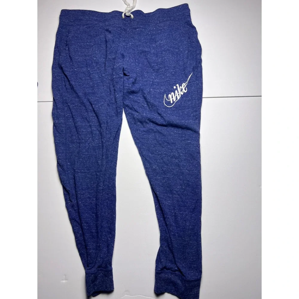 Nike Tracksuit Set Women Large Blue Gym Vintage Hoodie Joggers Heathered 0880